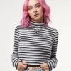 Minga London Smoky Striped Ribbed Top Clothing