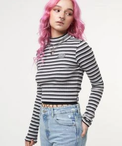 Minga London Smoky Striped Ribbed Top Clothing