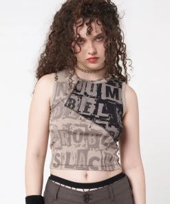 Minga London Unreal Patchwork Vest Top