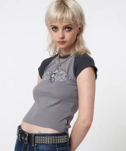 Minga London Most Wanted Winged Heart Raglan Baby Tee